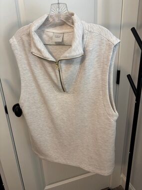 Varley Light Heather Magnolia Sleeveless Half-Zip Pullover